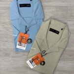 logoff imported popcorn fabric shirt