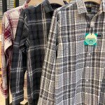 wood machine brush cotton check shirt