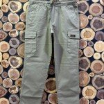 black letter cargo cotton pant