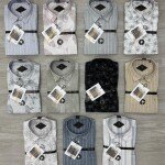black letter cotton linen printed shirt