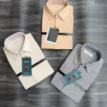 word wale imported linen small stripes shirt