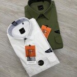 logoff cotton twill double pocket shirt