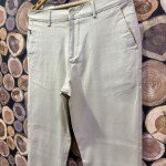 wood machine linen stripes trouser