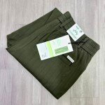 wood machine linen stripes trouser