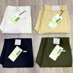 wood machine linen stripes trouser