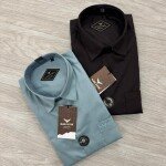 Black letter imported satin shirts