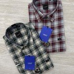 logoff half sleeve cotton oxford checks shirt