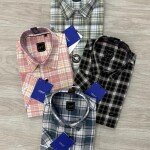 logoff half sleeve cotton oxford checks shirt