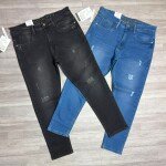 black letter tone jeans pant