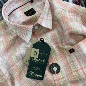 logoff premium linen checks shirt