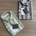 wordwale half sleeve cotton linen shirt