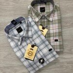 logoff cotton oxford checks shirt