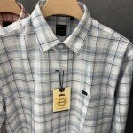 logoff cotton oxford checks shirt