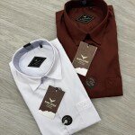 Black letter imported satin shirts
