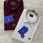 logoff cotton oxford plain shirt