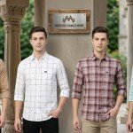 Wood Machine Premium Cotton linen checks shirt
