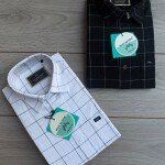 Wood Machine Premium Cotton linen checks shirt
