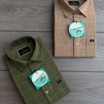 Wood Machine Premium Cotton linen checks shirt