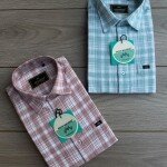 Wood Machine Premium Cotton linen checks shirt