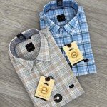 logoff cotton oxford checks shirt