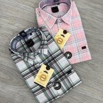 logoff cotton oxford checks shirt