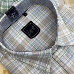 logoff cotton oxford checks shirt