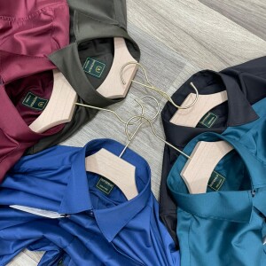 Duster Bllue Satin Shirt