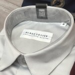 Black Letter Impoted Dobby Satin Shirt