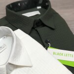 Black Letter Imported Fabric Shirt