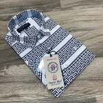 Duster Blue Half Sleeve Printed Shirt