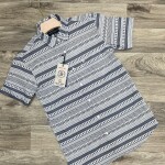 Duster Blue Half Sleeve Printed Shirt