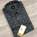 LOGOFF  COTTON OXFORD PRINT  SHIRT