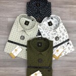 LOGOFF  COTTON OXFORD PRINT  SHIRT