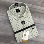 LOGOFF  COTTON OXFORD PRINT  SHIRT