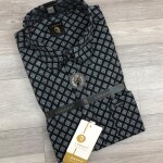 LOGOFF  COTTON OXFORD PRINT  SHIRT