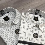 LOGOFF  COTTON OXFORD PRINT  SHIRT