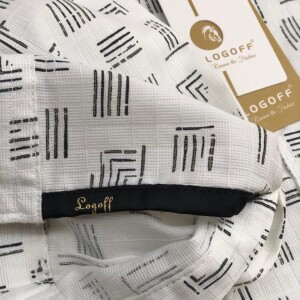LOGOFF  COTTON OXFORD PRINT  SHIRT