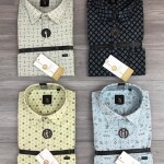 LOGOFF  COTTON OXFORD PRINT  SHIRT