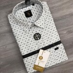 LOGOFF  COTTON OXFORD PRINT  SHIRT