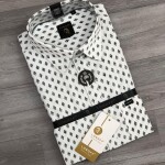 LOGOFF  COTTON OXFORD PRINT  SHIRT