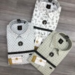 LOGOFF  COTTON OXFORD PRINT  SHIRT