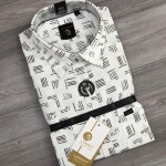 LOGOFF  COTTON OXFORD PRINT  SHIRT