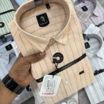 Logoff Linen Striped Shirt