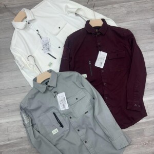 Logoff Twill Fabric Double Pocket Shirt