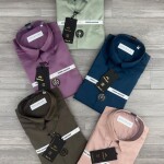 wood machine imported satin shirt
