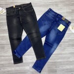 black letter jeans pant
