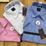 Poloff Half Sleeve normal Linen Shirt