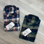 logoff brush cotton checks shirt