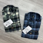 logoff brush cotton checks shirt