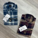 logoff brush cotton checks shirt